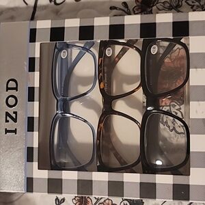 🐊IZOD🐊 Premium Readers 3pc Set - 🖤Black, 🤎Tortoiseshell, Blue💙 +2.50